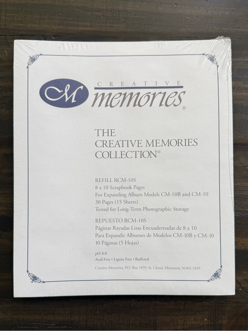 NEW Creative Memories 8 x 10 White Refill Pages 15 Sheets/30 Pages RCM-10S